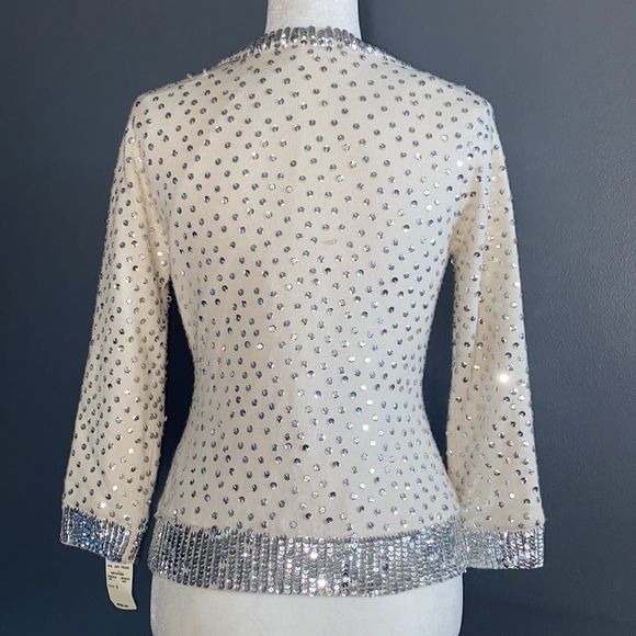 An Original Milly Of New York Silver Sequence Cardigan - Picture 3 of 13